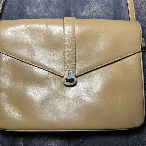 Ferragamo Tan Leather Crossbody Bag Vintage - Picture 2 of 16